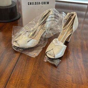 Chelsea Crew White Peep-Toe Heels Elegant Vintage-Inspired